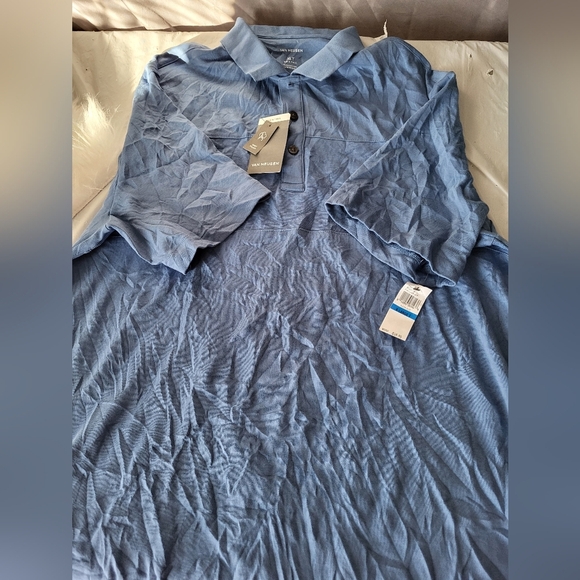 NEW Van Heusen Blue Short Sleeve Polo Shirt , Size XL TALL - Picture 4 of 6